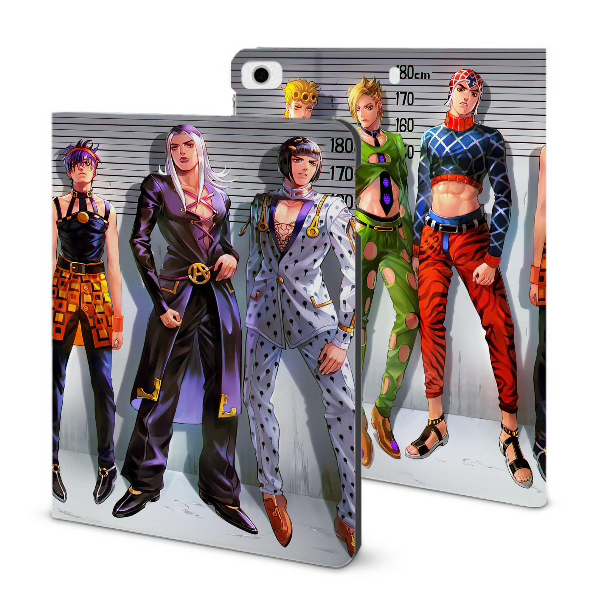 （画像用） ジョジョの奇妙な冒険 JoJo's Bizarre Adventure IPad ケース ブック型 PUレザー TPU 耐衝撃 軽量 薄型 ペン収納なし 全面保護 IPad 各モデル対応